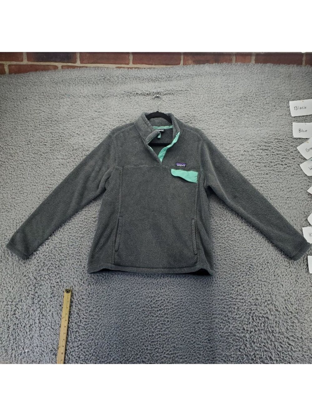 Patagonia Sweater Womens XL Gray Lightweight Recycled Fleece Pullover Pocket